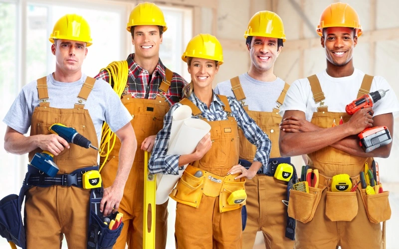 equipe d'ouvrier du bâtiment